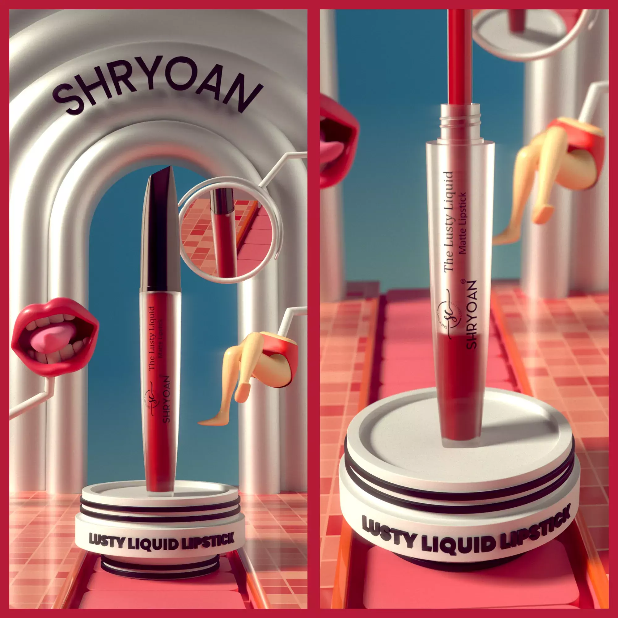 sephora liquid lipstick complete animation Low-poly 3D model_0