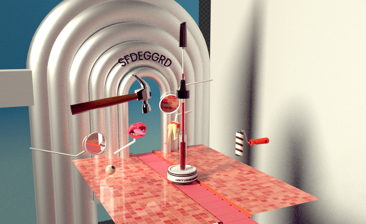 sephora liquid lipstick complete animation Low-poly 3D model_5