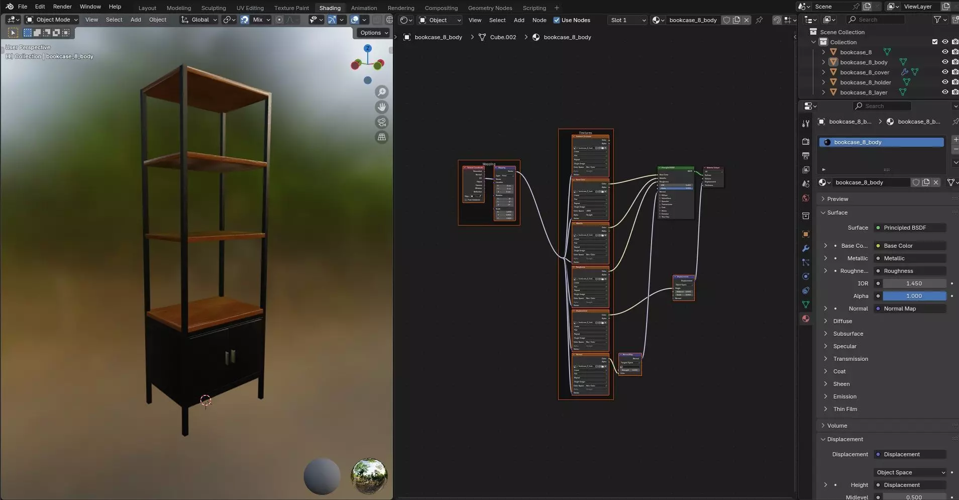 Bookcase CG8 3D model_15