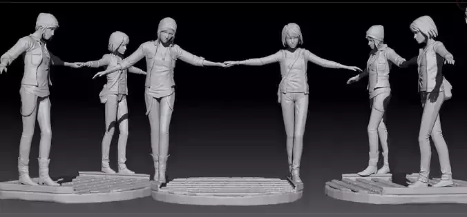  Life is Strange Max and Chloe STL and OBJ 