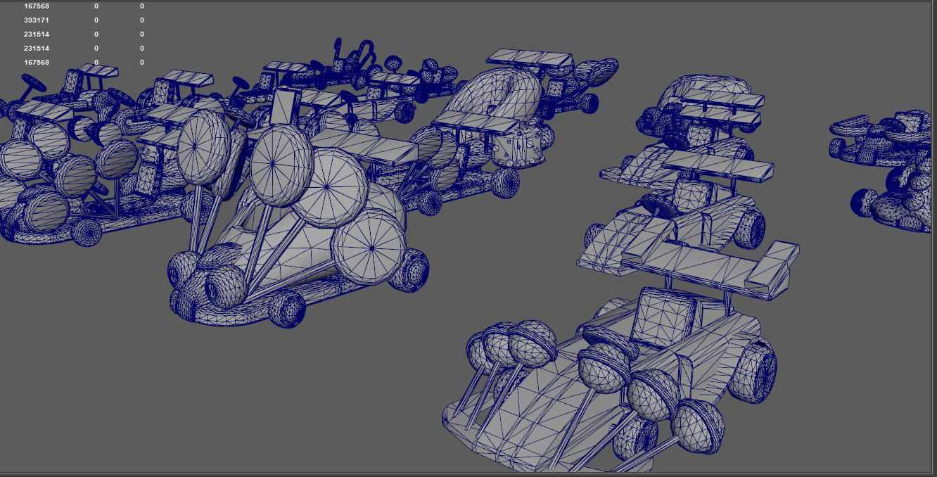 Stylish candy cookies for cars Low-poly 3D model_4