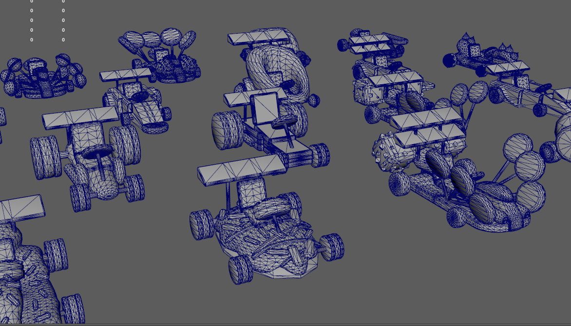 Stylish candy cookies for cars Low-poly 3D model_3