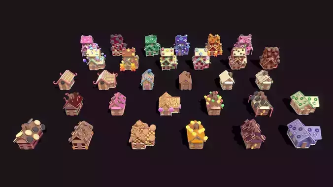 Stylish Candy Biscuit Architecture House