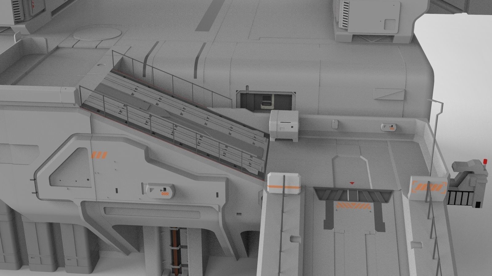 sci-fi Wall 1 3D model_9