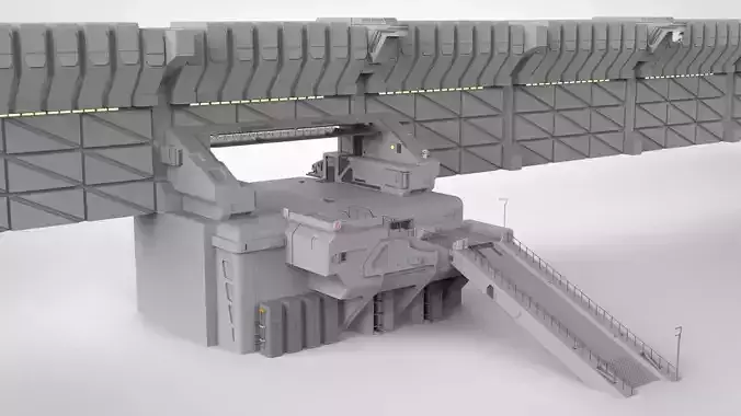 sci-fi Wall 1 3D model