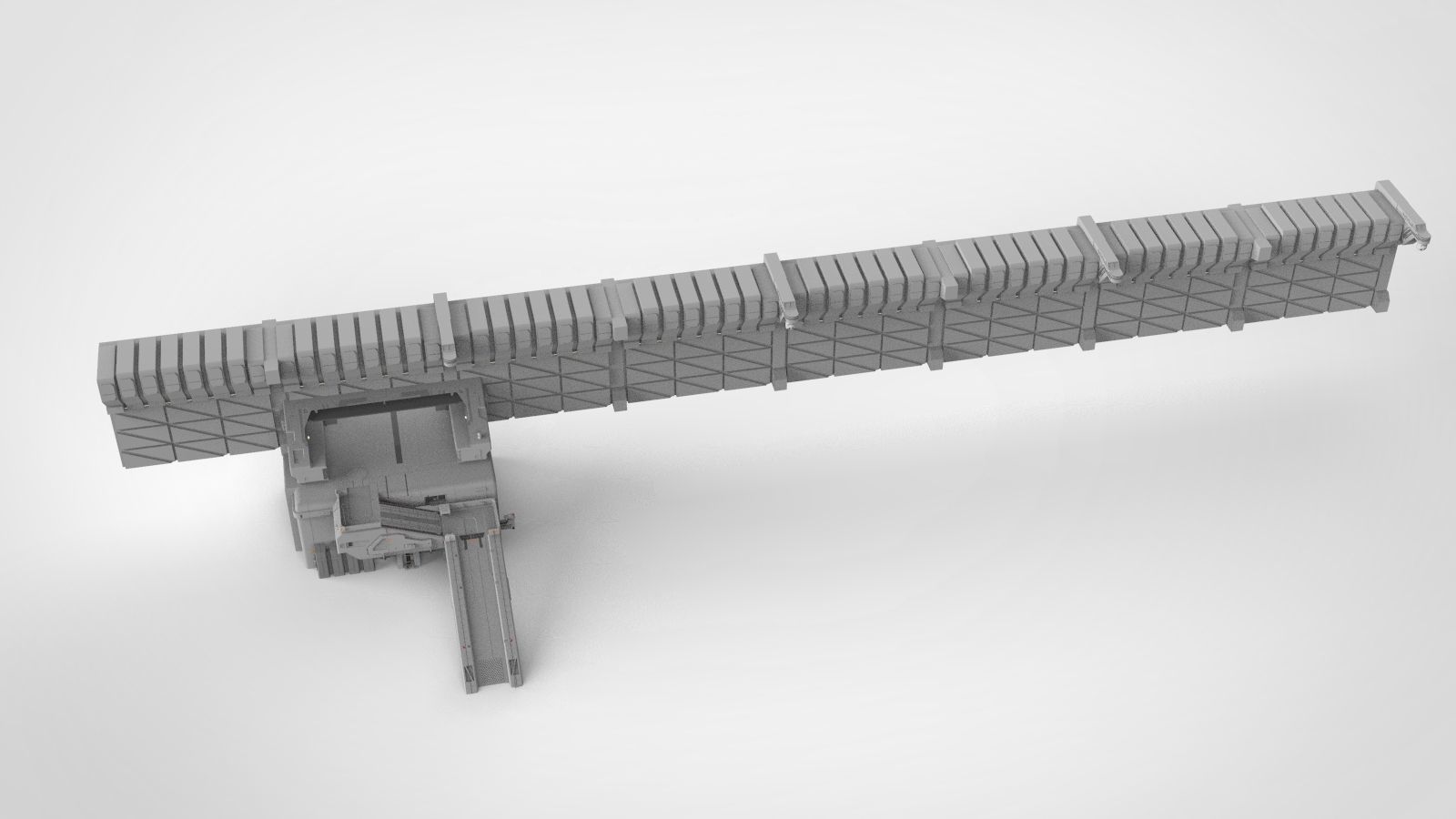 sci-fi Wall 1 3D model_2