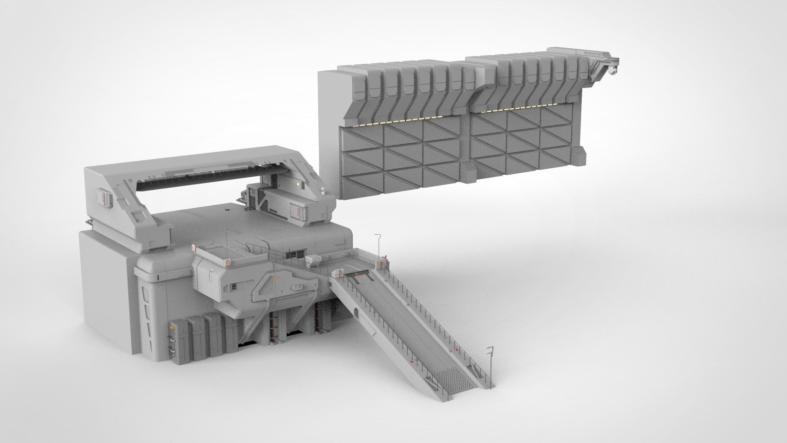 sci-fi Wall 1 3D model_14