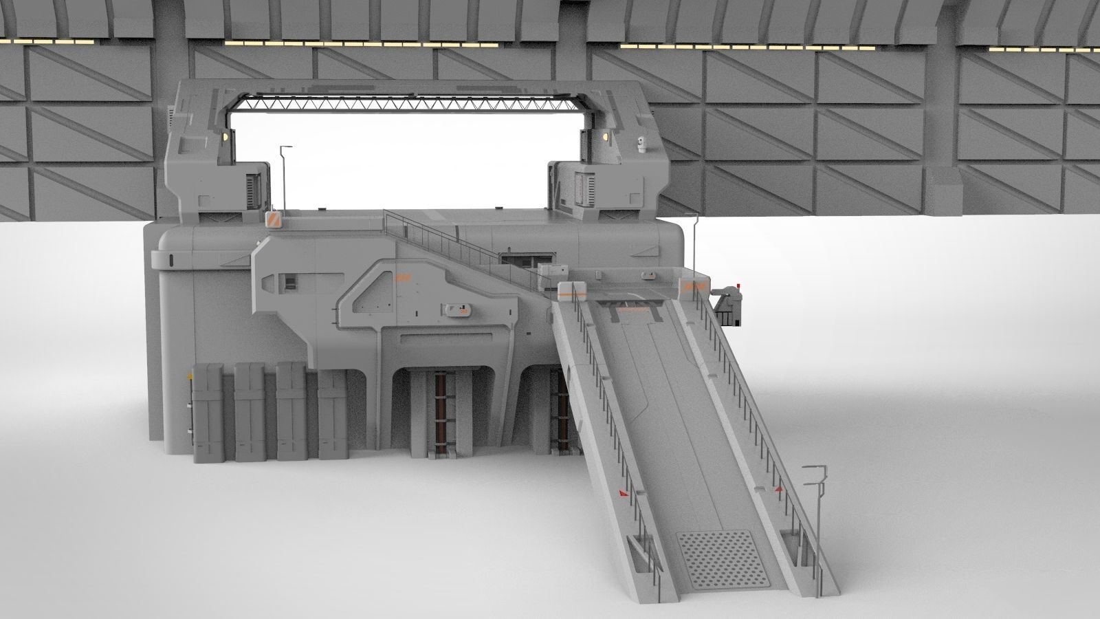 sci-fi Wall 1 3D model_5