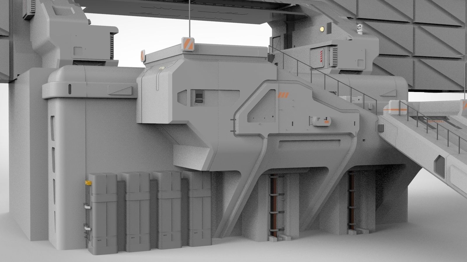 sci-fi Wall 1 3D model_7