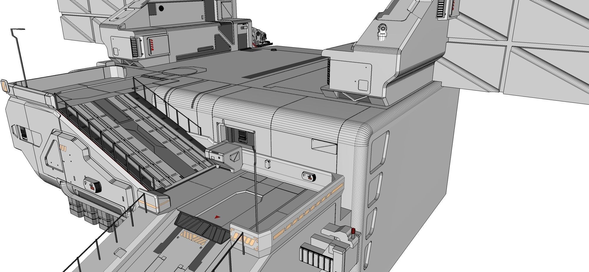 sci-fi Wall 1 3D model_23