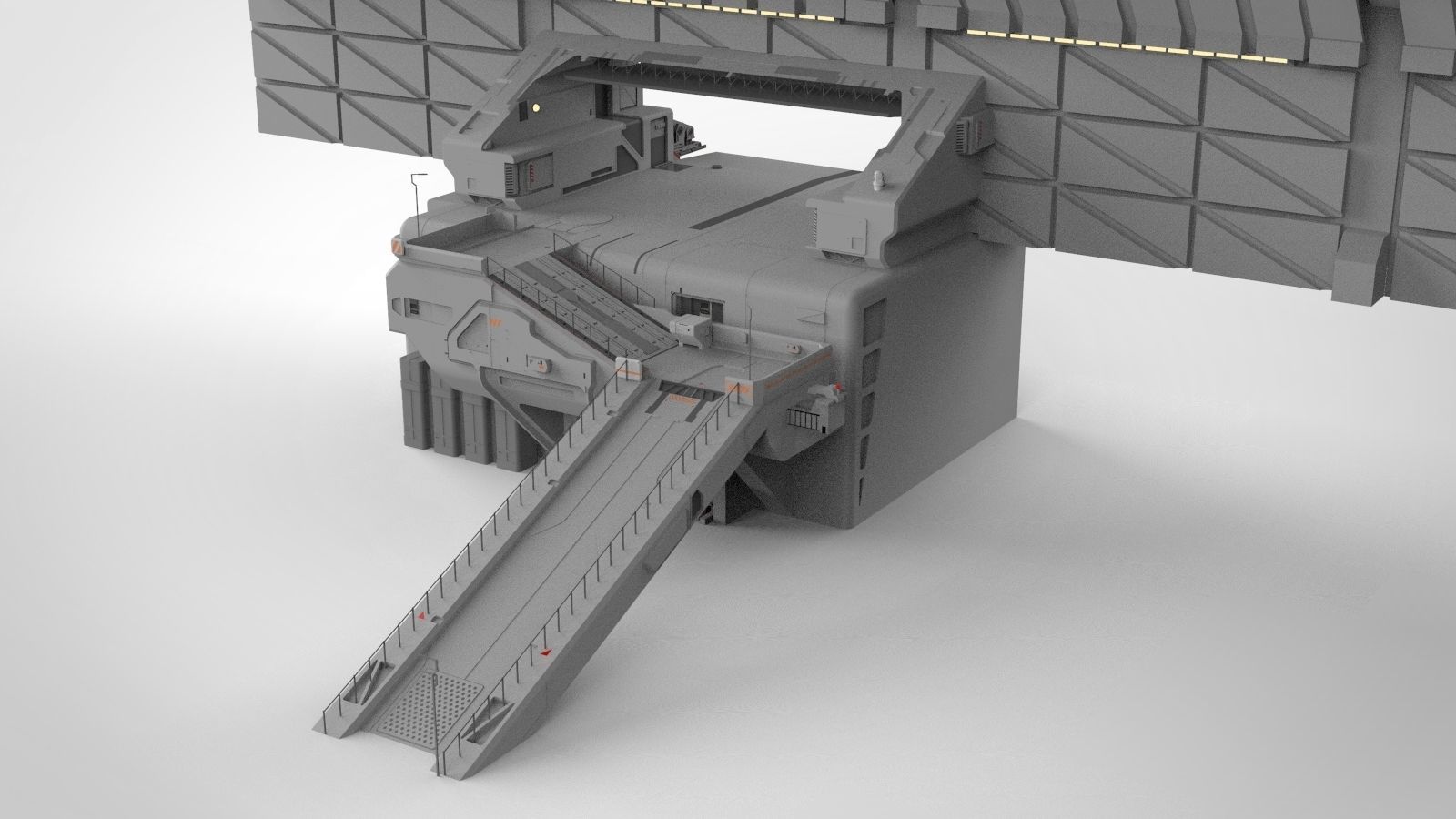 sci-fi Wall 1 3D model_6