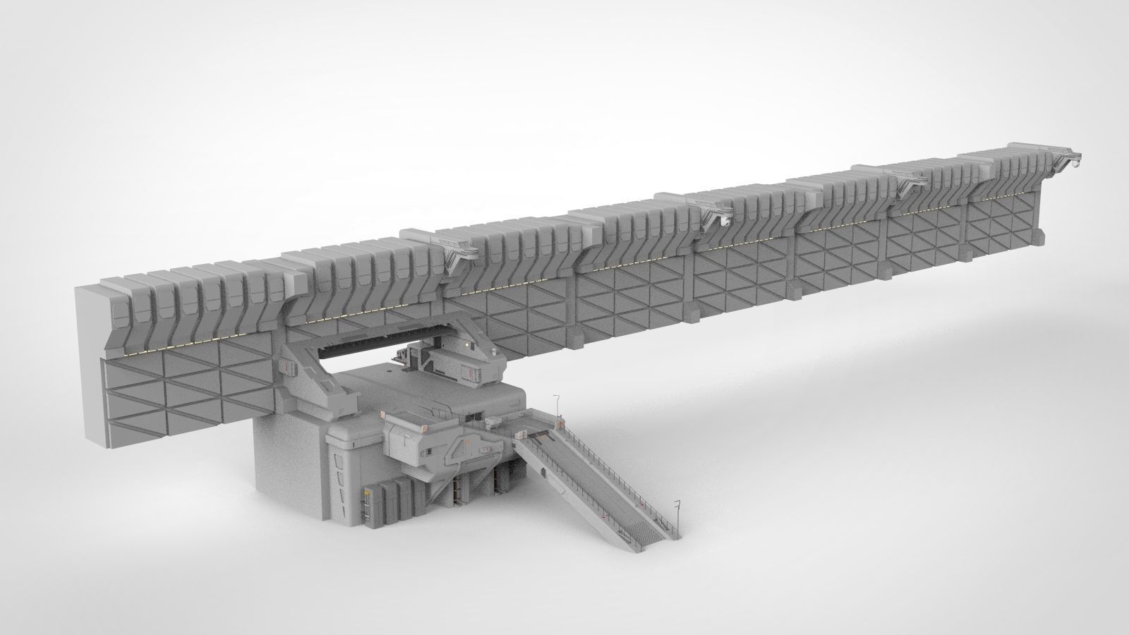 sci-fi Wall 1 3D model_1