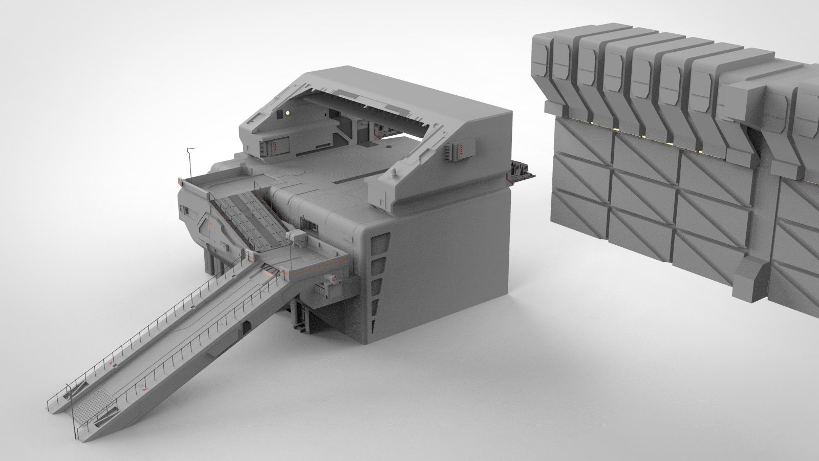 sci-fi Wall 1 3D model_17