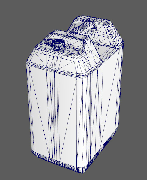 Gasoline tank Low-poly 3D model_4
