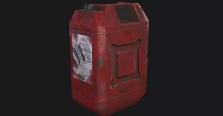 Gasoline tank Low-poly 3D model_0
