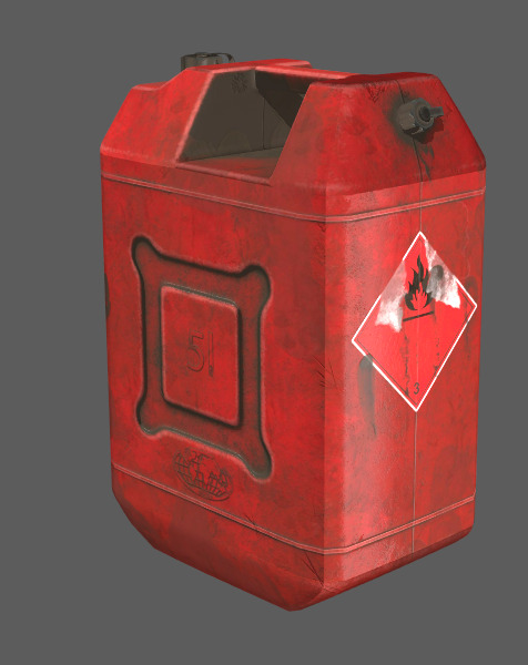 Gasoline tank Low-poly 3D model_2