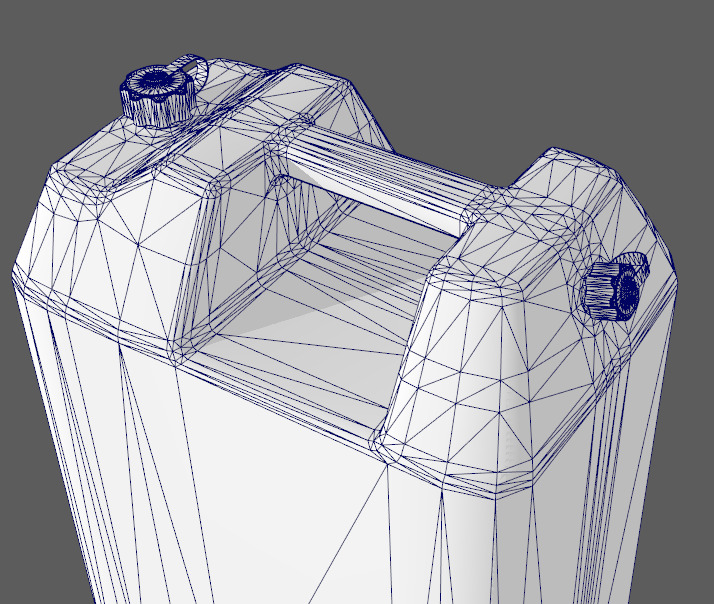 Gasoline tank Low-poly 3D model_5