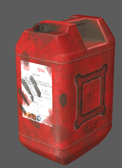 Gasoline tank Low-poly 3D model_3