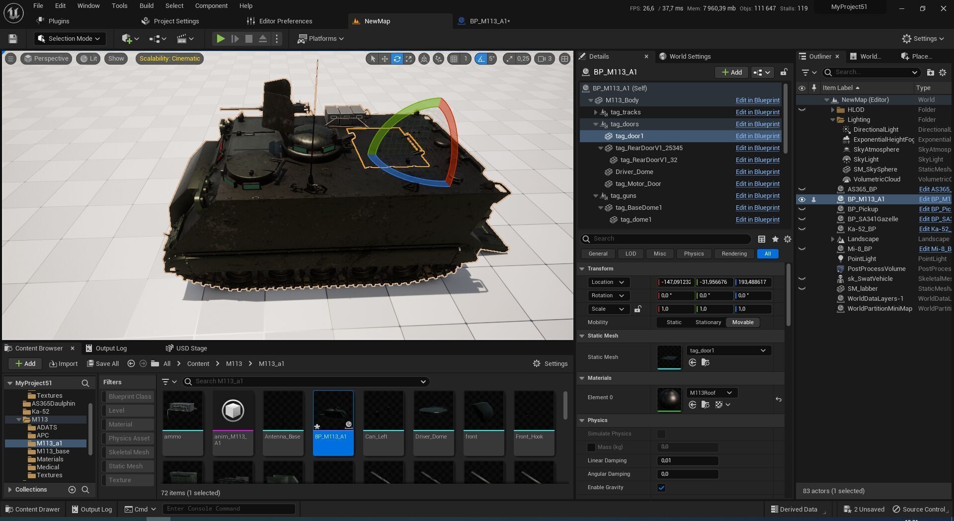 M-113 Armored personnel Carrier A1  3D model_5