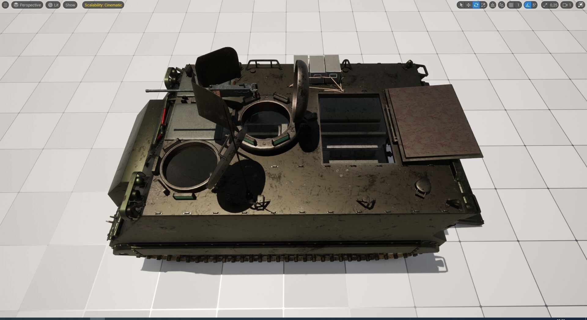M-113 Armored personnel Carrier A1  3D model_7