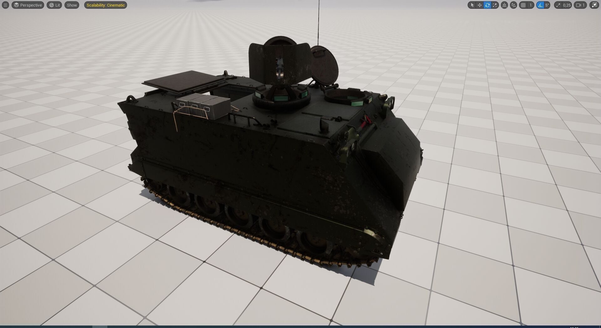 M-113 Armored personnel Carrier A1  3D model_10