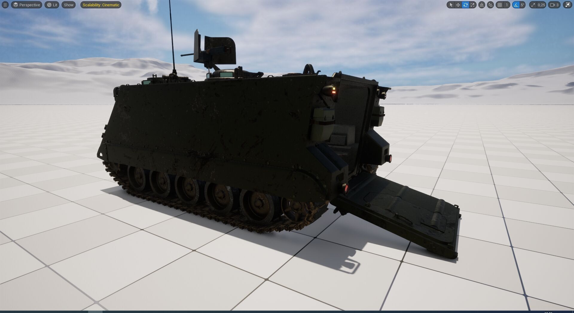 M-113 Armored personnel Carrier A1  3D model_4