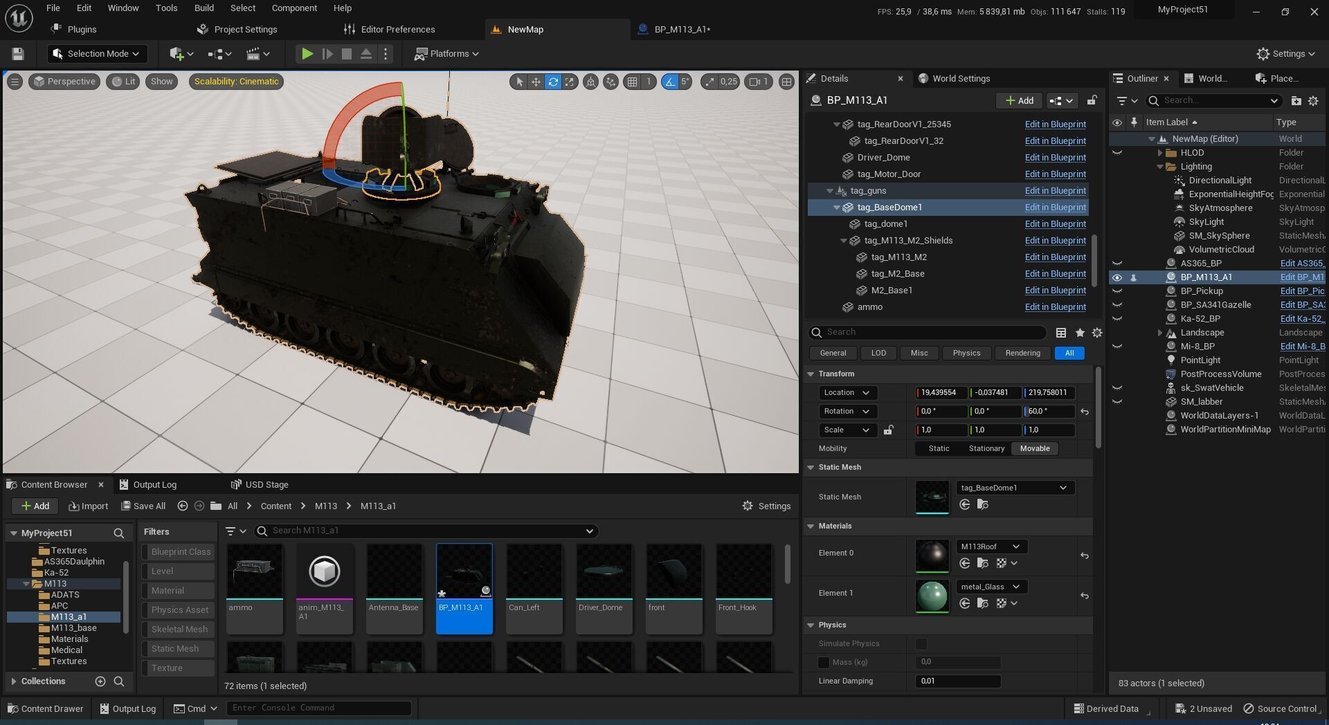 M-113 Armored personnel Carrier A1  3D model_9