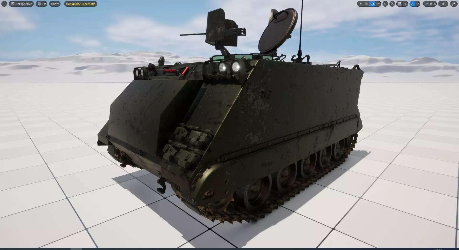 M-113 Armored personnel Carrier A1  3D model_0