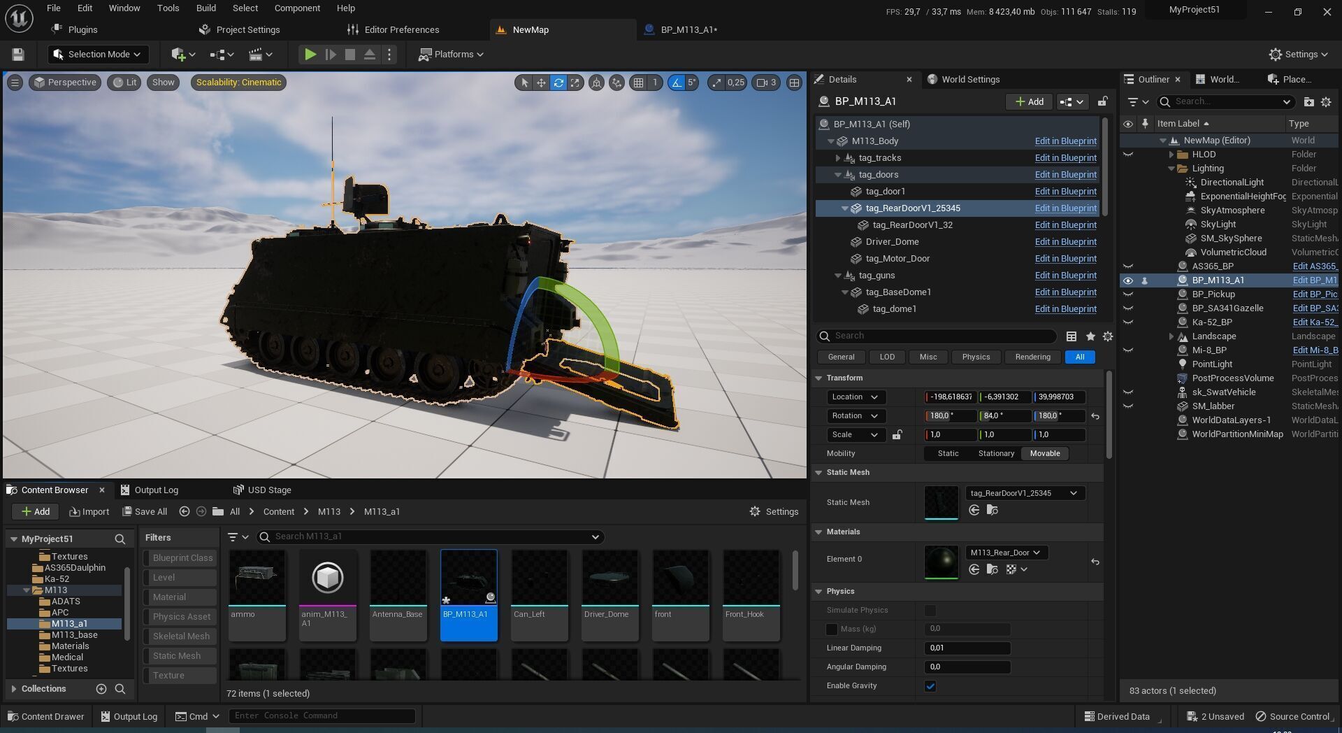 M-113 Armored personnel Carrier A1  3D model_3