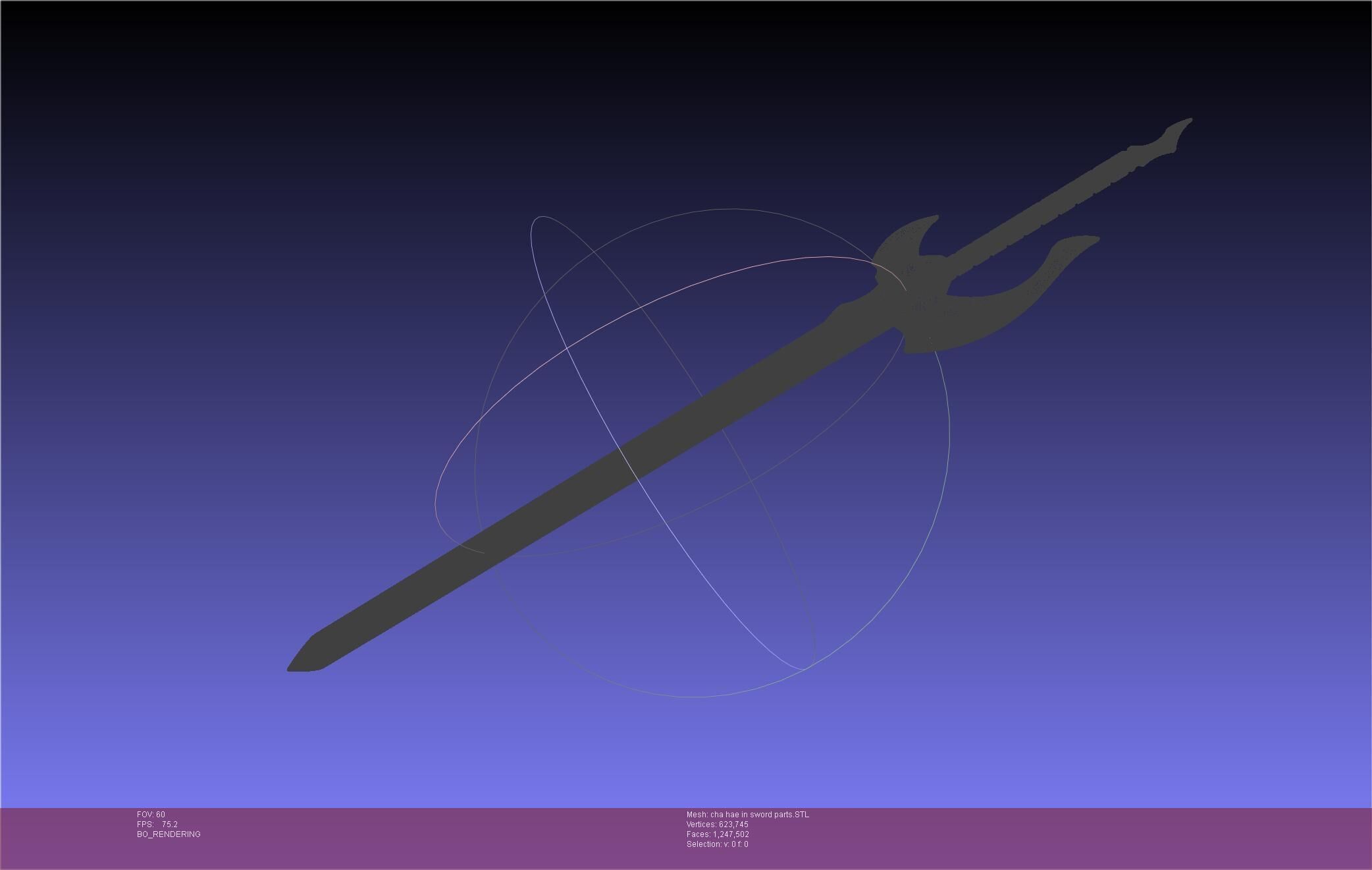 Solo Leveling Cha Hae-In Sword Anime Version 3D print model_47