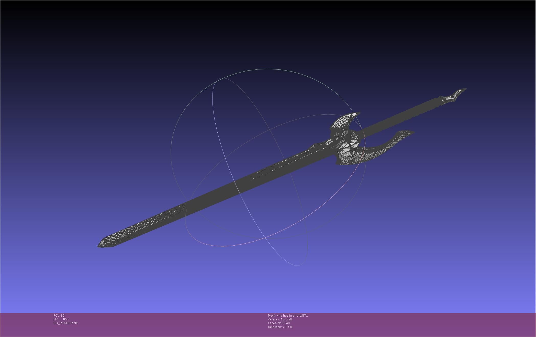 Solo Leveling Cha Hae-In Sword Anime Version 3D print model_30