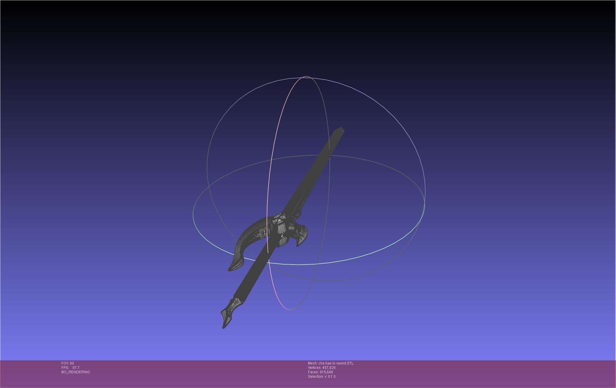 Solo Leveling Cha Hae-In Sword Anime Version 3D print model_34