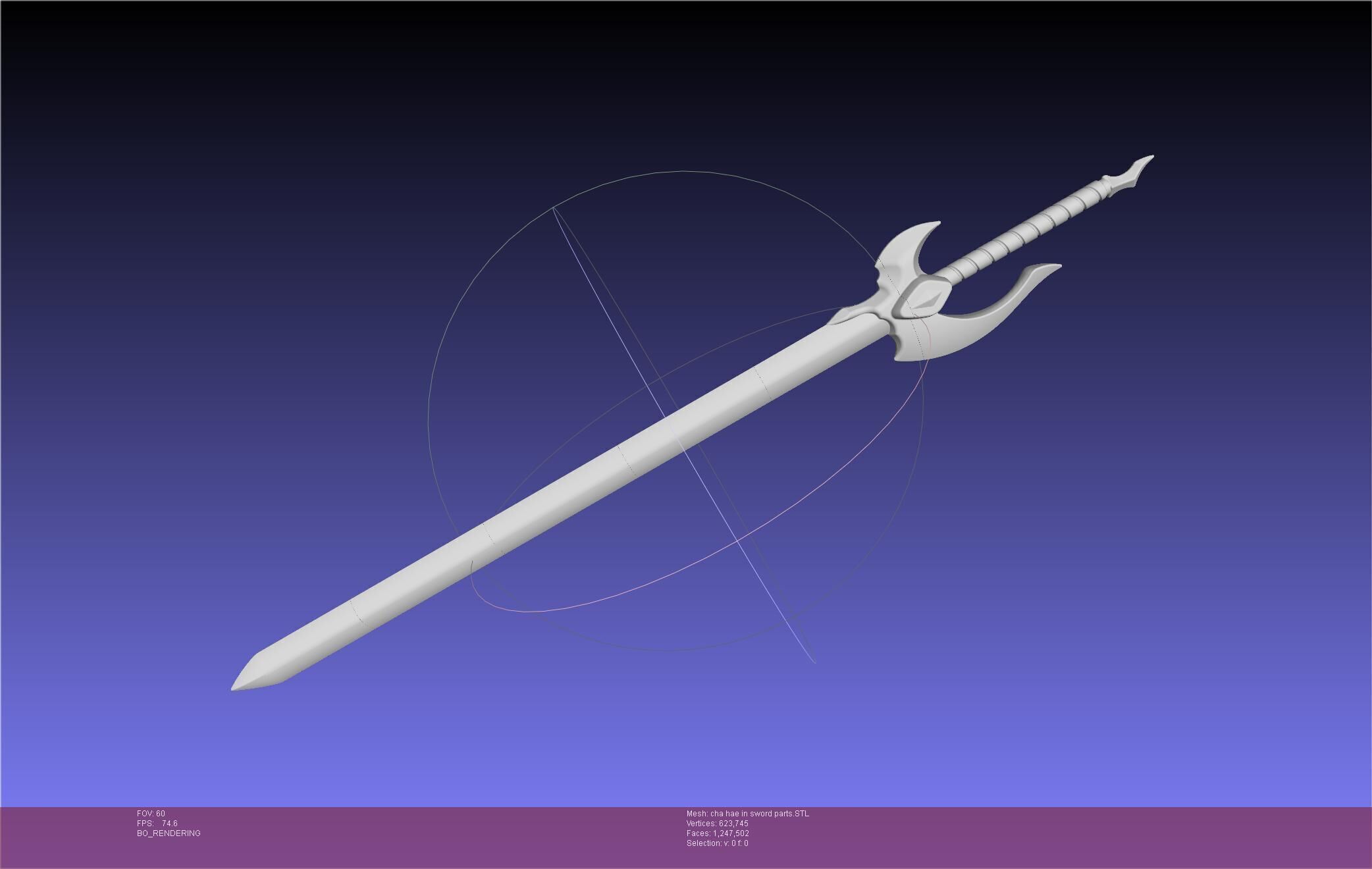 Solo Leveling Cha Hae-In Sword Anime Version 3D print model_42