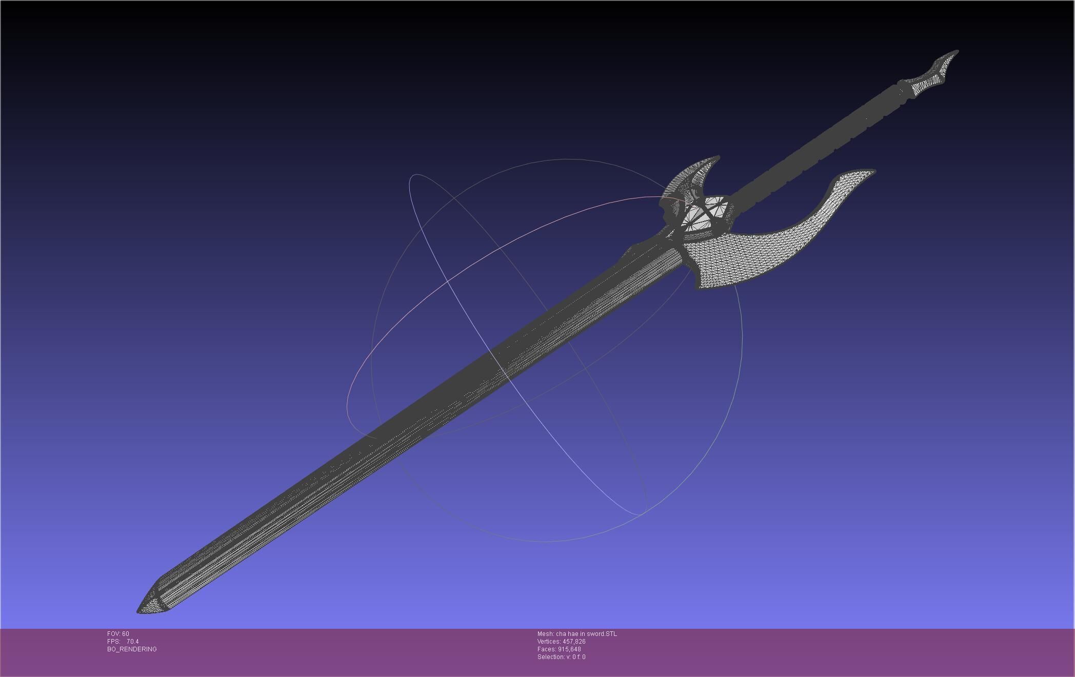 Solo Leveling Cha Hae-In Sword Anime Version 3D print model_29