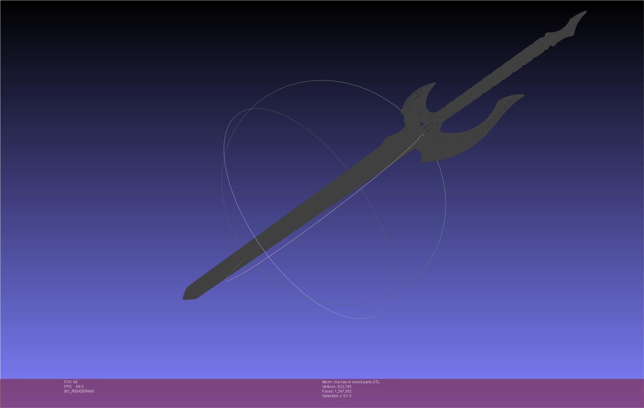 Solo Leveling Cha Hae-In Sword Anime Version 3D print model_45