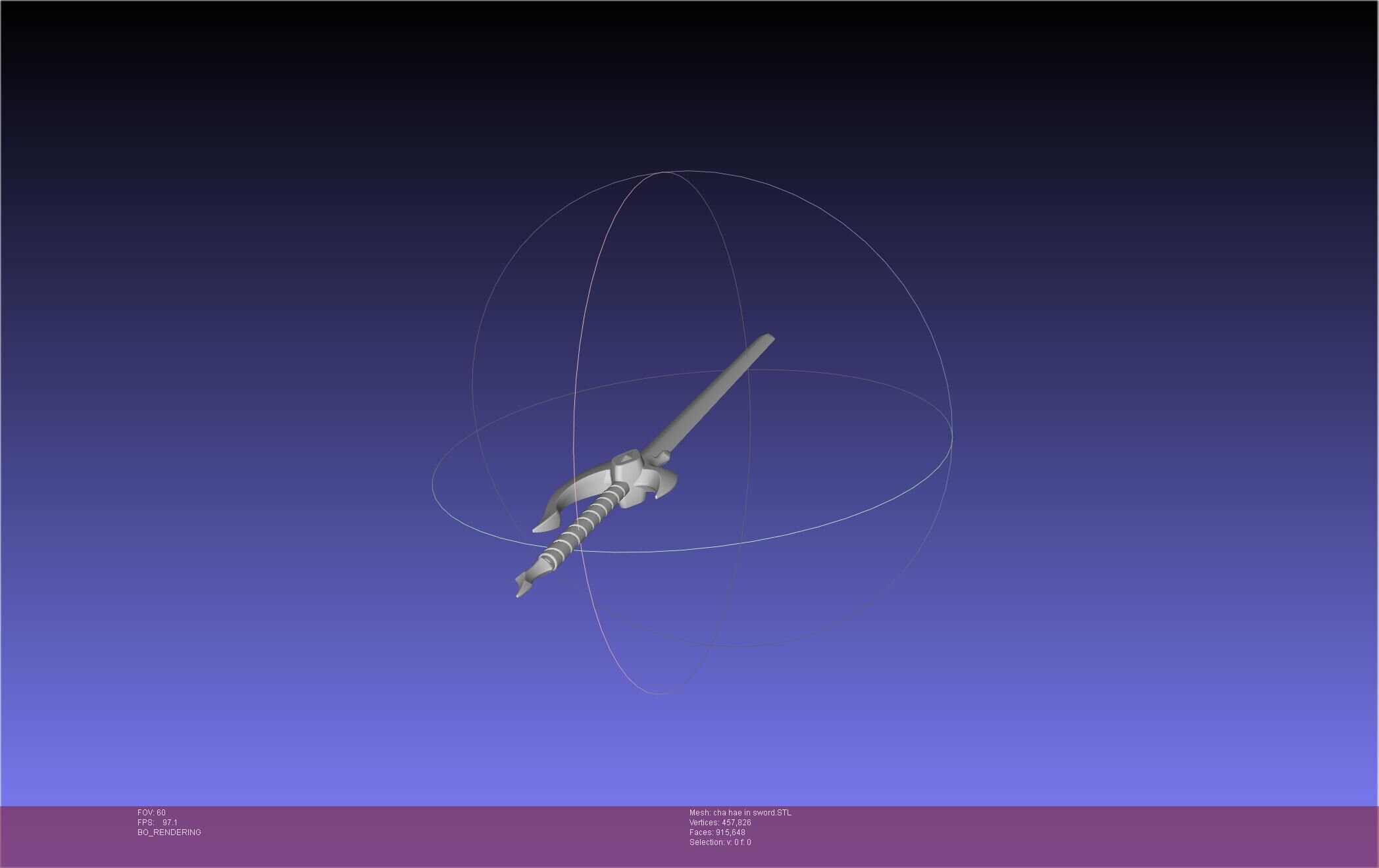 Solo Leveling Cha Hae-In Sword Anime Version 3D print model_12