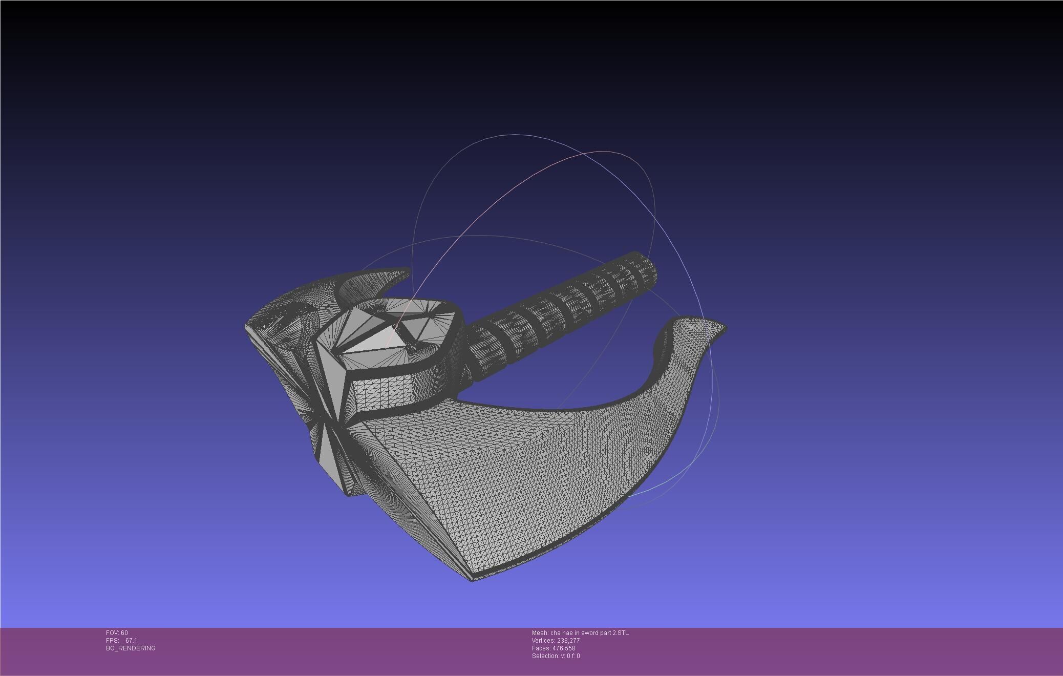 Solo Leveling Cha Hae-In Sword Anime Version 3D print model_66