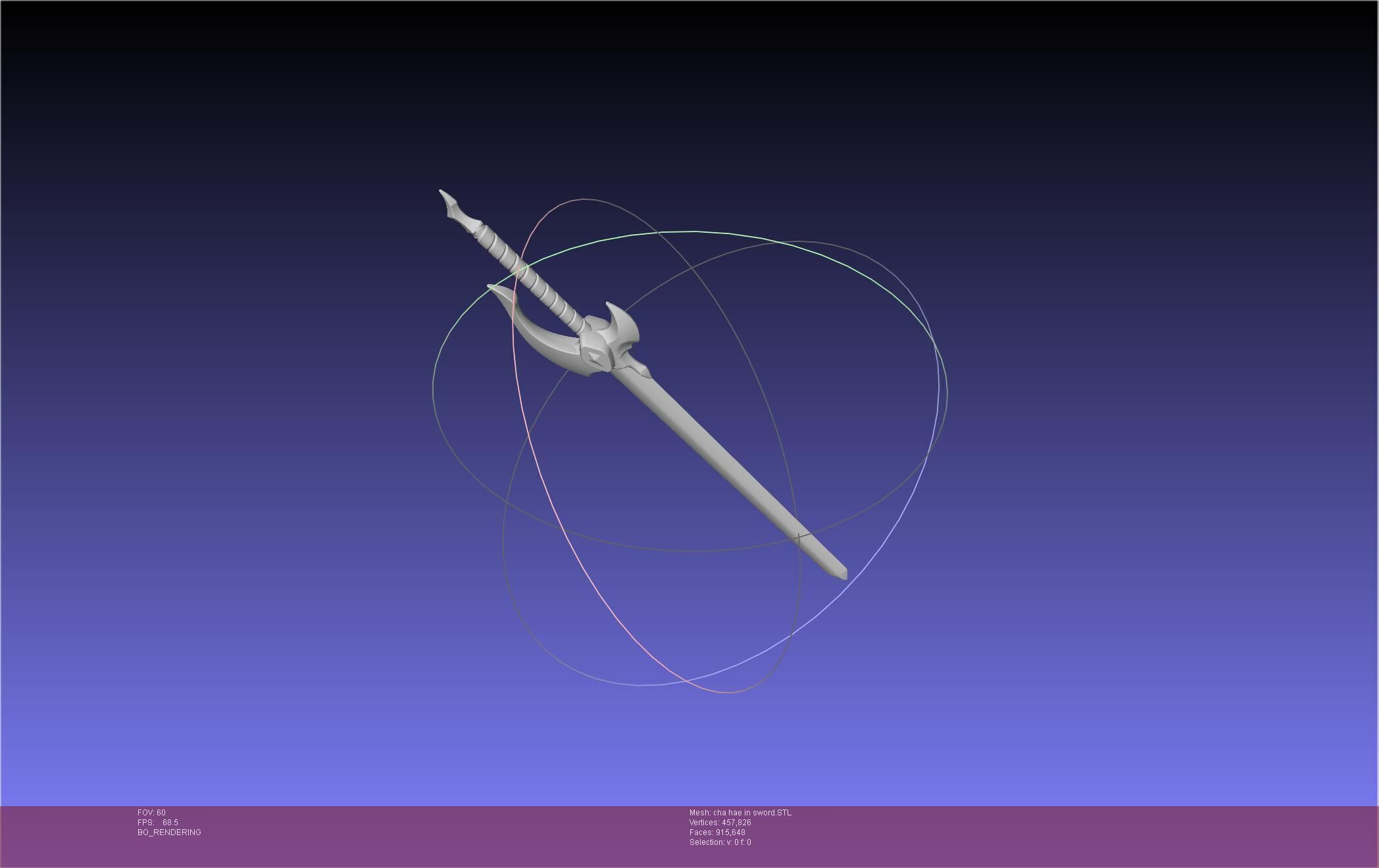 Solo Leveling Cha Hae-In Sword Anime Version 3D print model_19