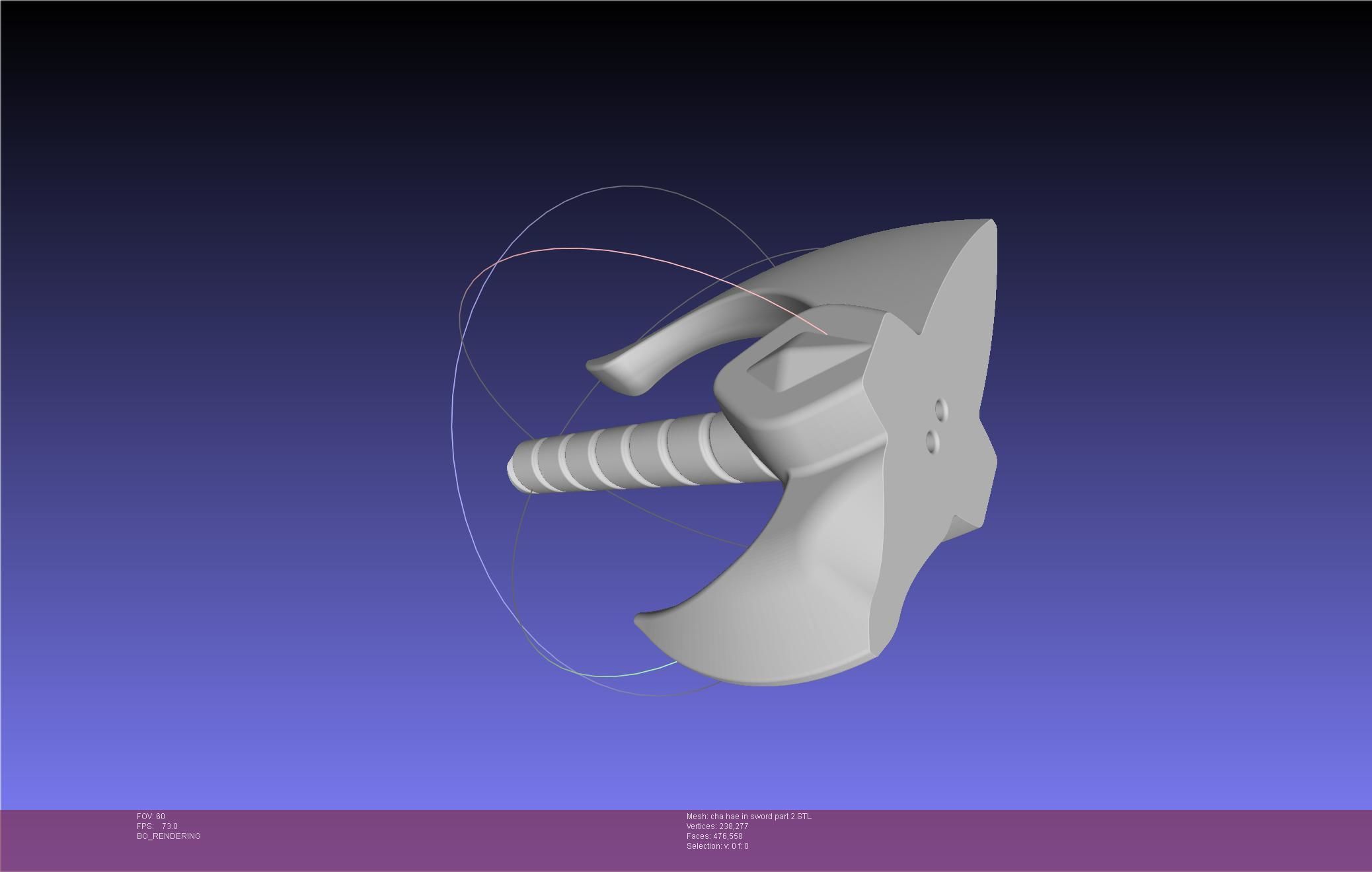 Solo Leveling Cha Hae-In Sword Anime Version 3D print model_58