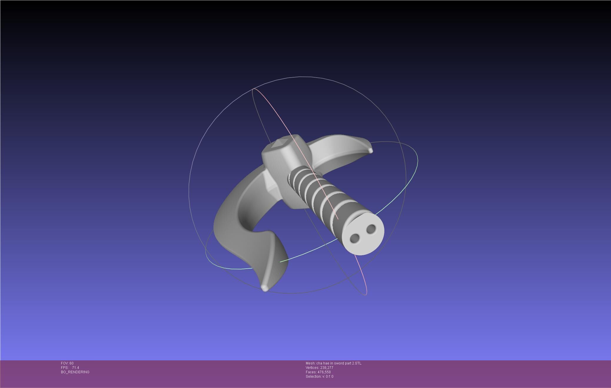 Solo Leveling Cha Hae-In Sword Anime Version 3D print model_55