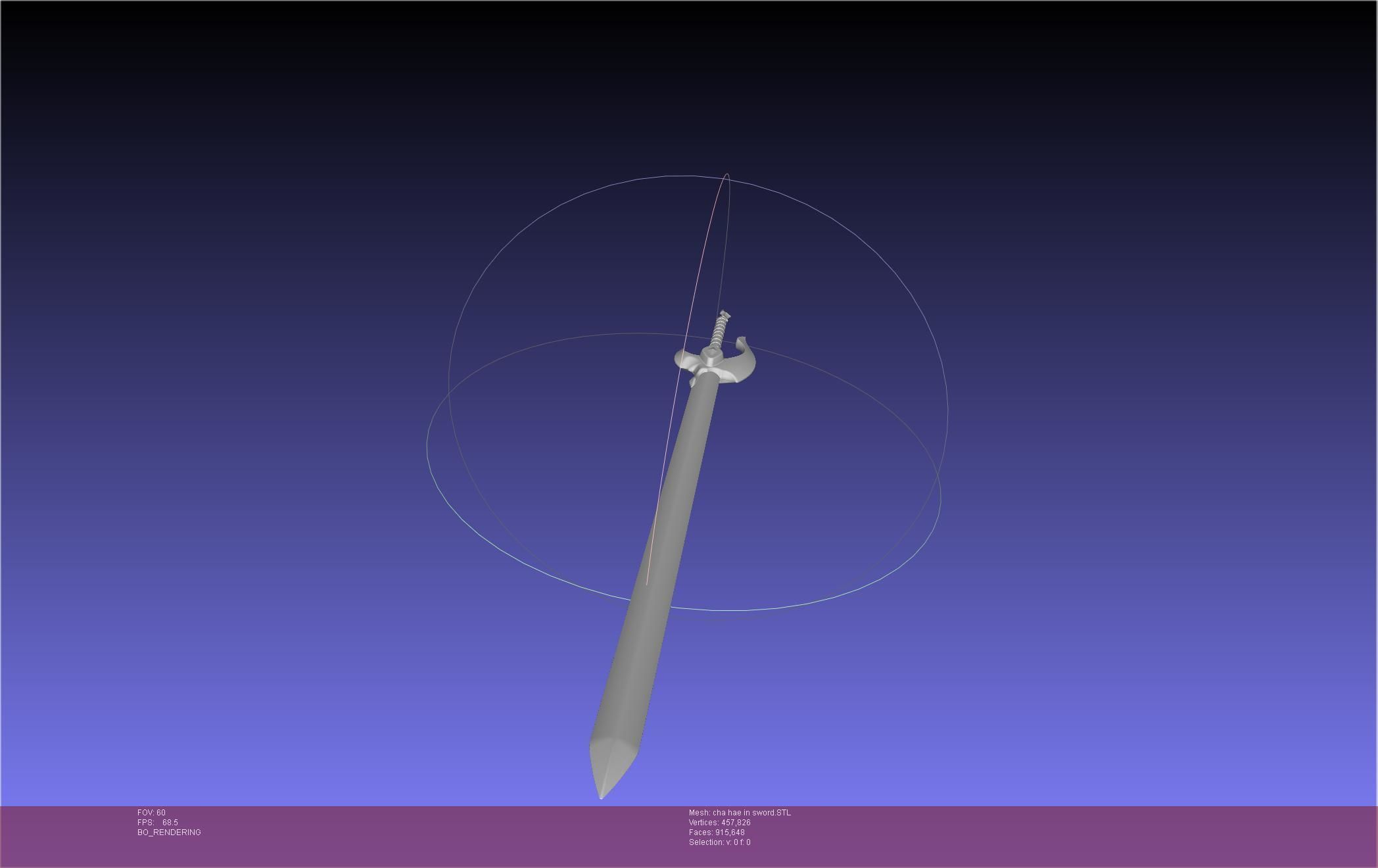 Solo Leveling Cha Hae-In Sword Anime Version 3D print model_8