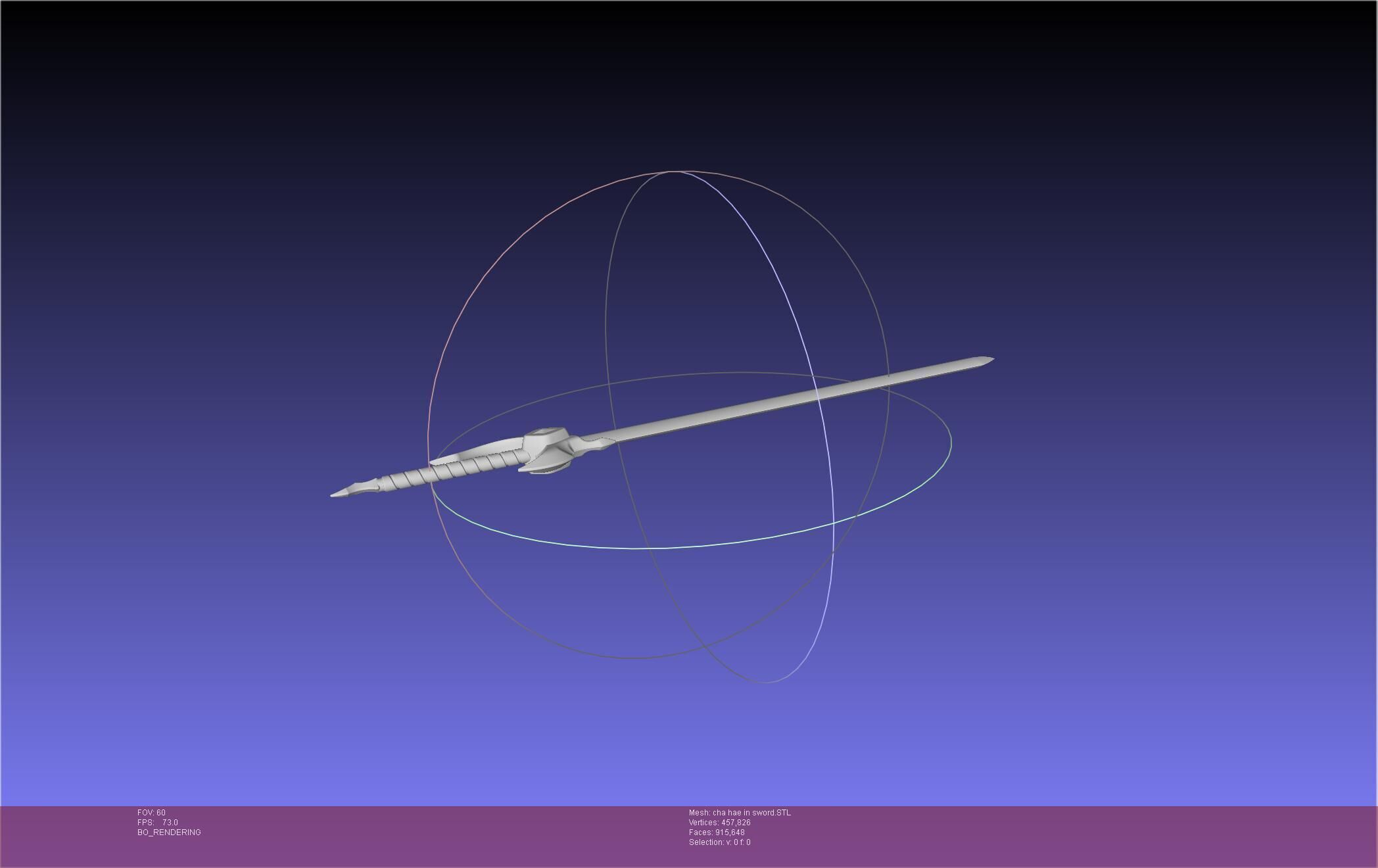 Solo Leveling Cha Hae-In Sword Anime Version 3D print model_11