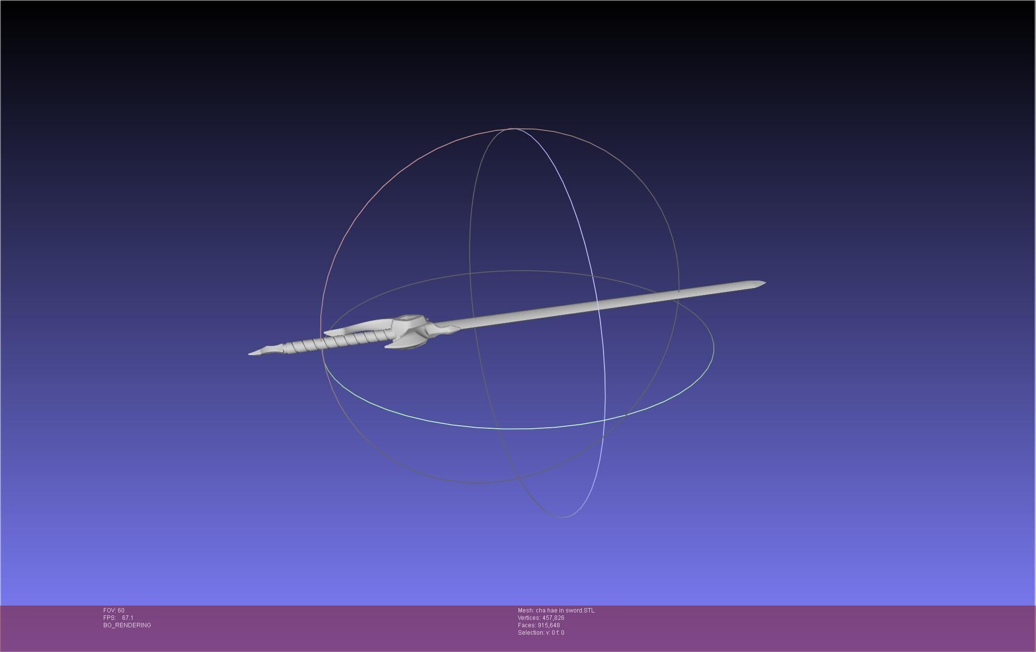 Solo Leveling Cha Hae-In Sword Anime Version 3D print model_17