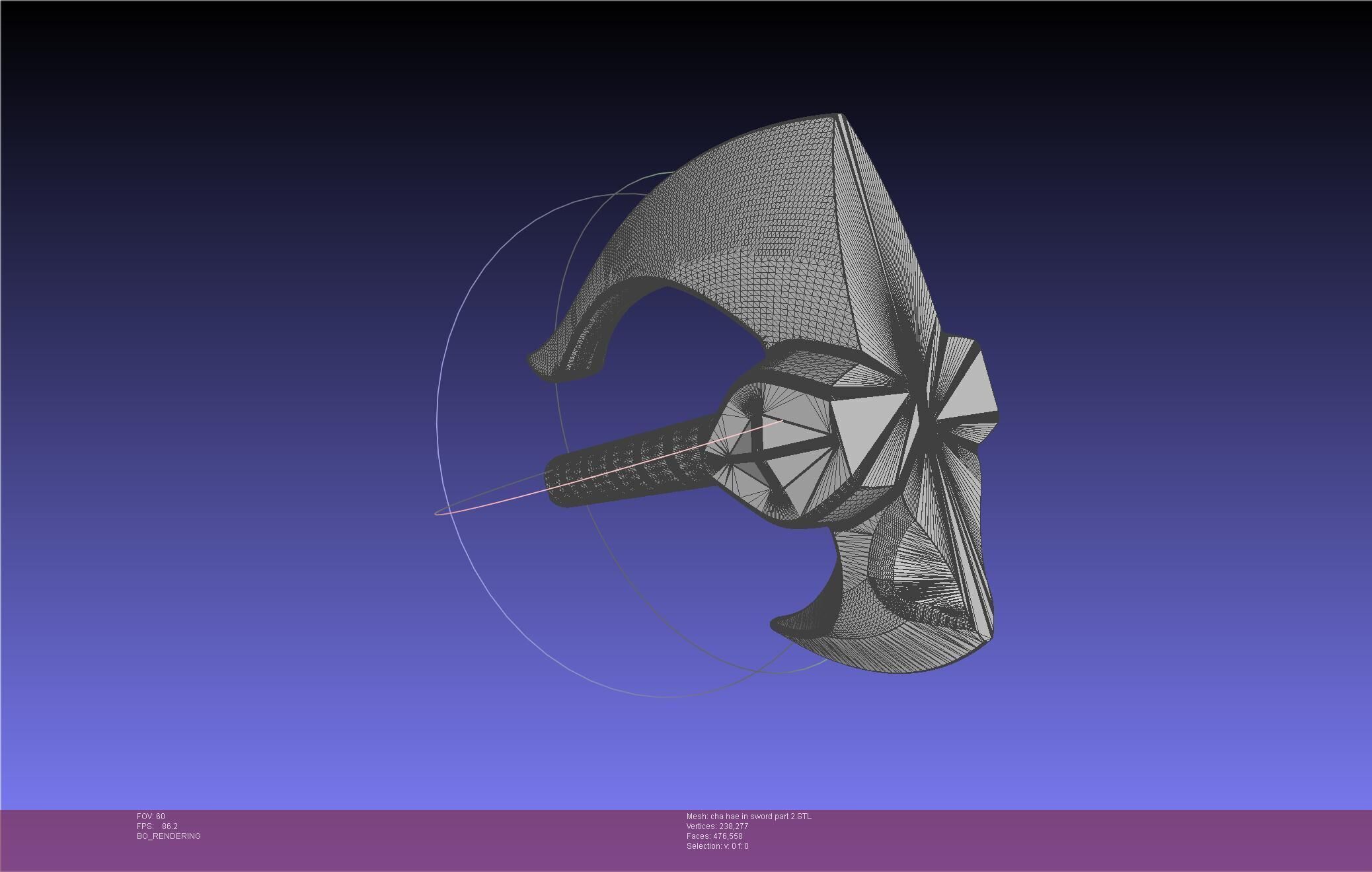 Solo Leveling Cha Hae-In Sword Anime Version 3D print model_60