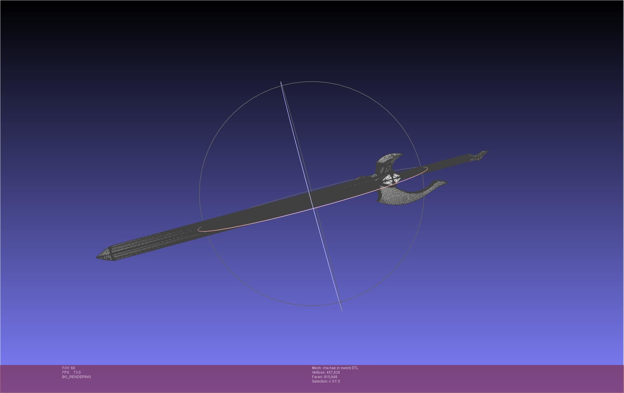 Solo Leveling Cha Hae-In Sword Anime Version 3D print model_31