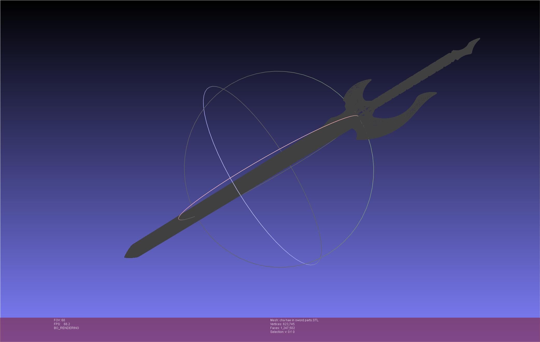 Solo Leveling Cha Hae-In Sword Anime Version 3D print model_46