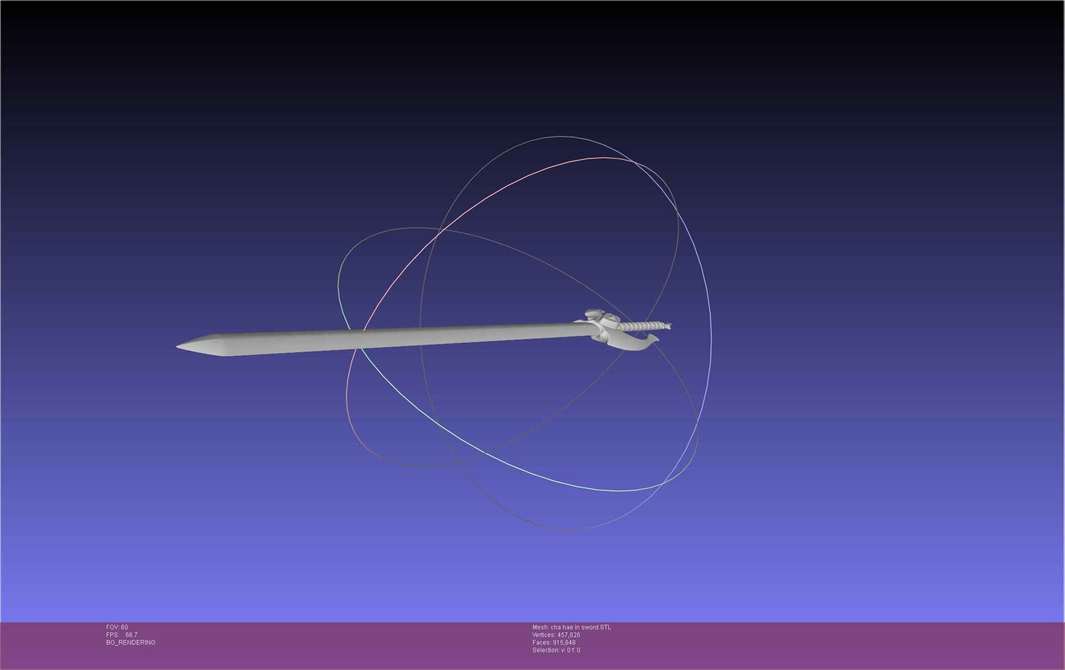 Solo Leveling Cha Hae-In Sword Anime Version 3D print model_22