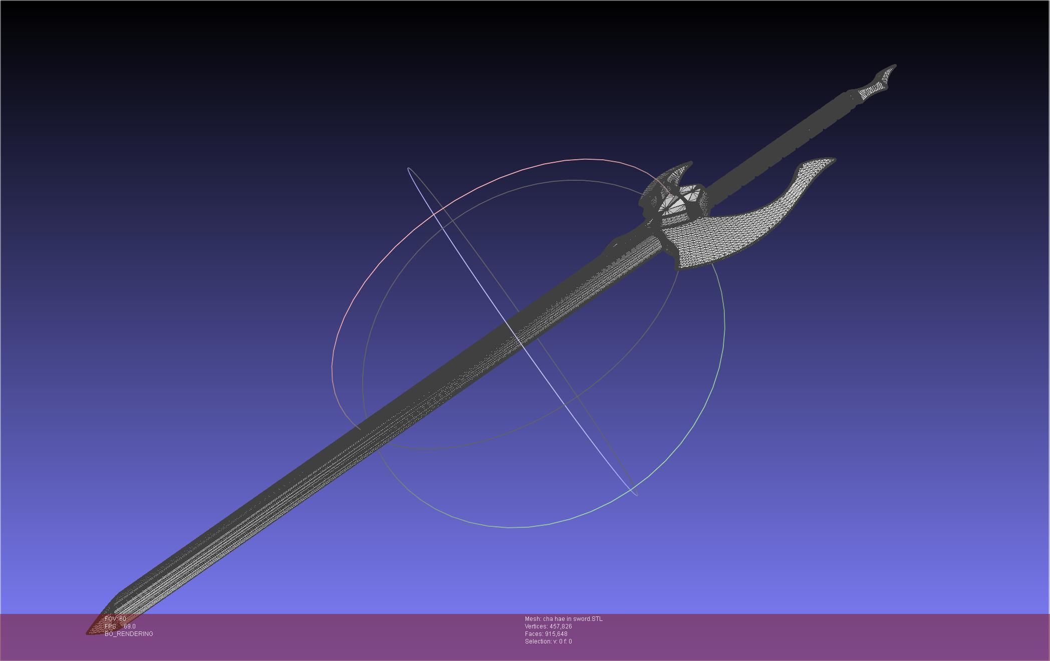 Solo Leveling Cha Hae-In Sword Anime Version 3D print model_28