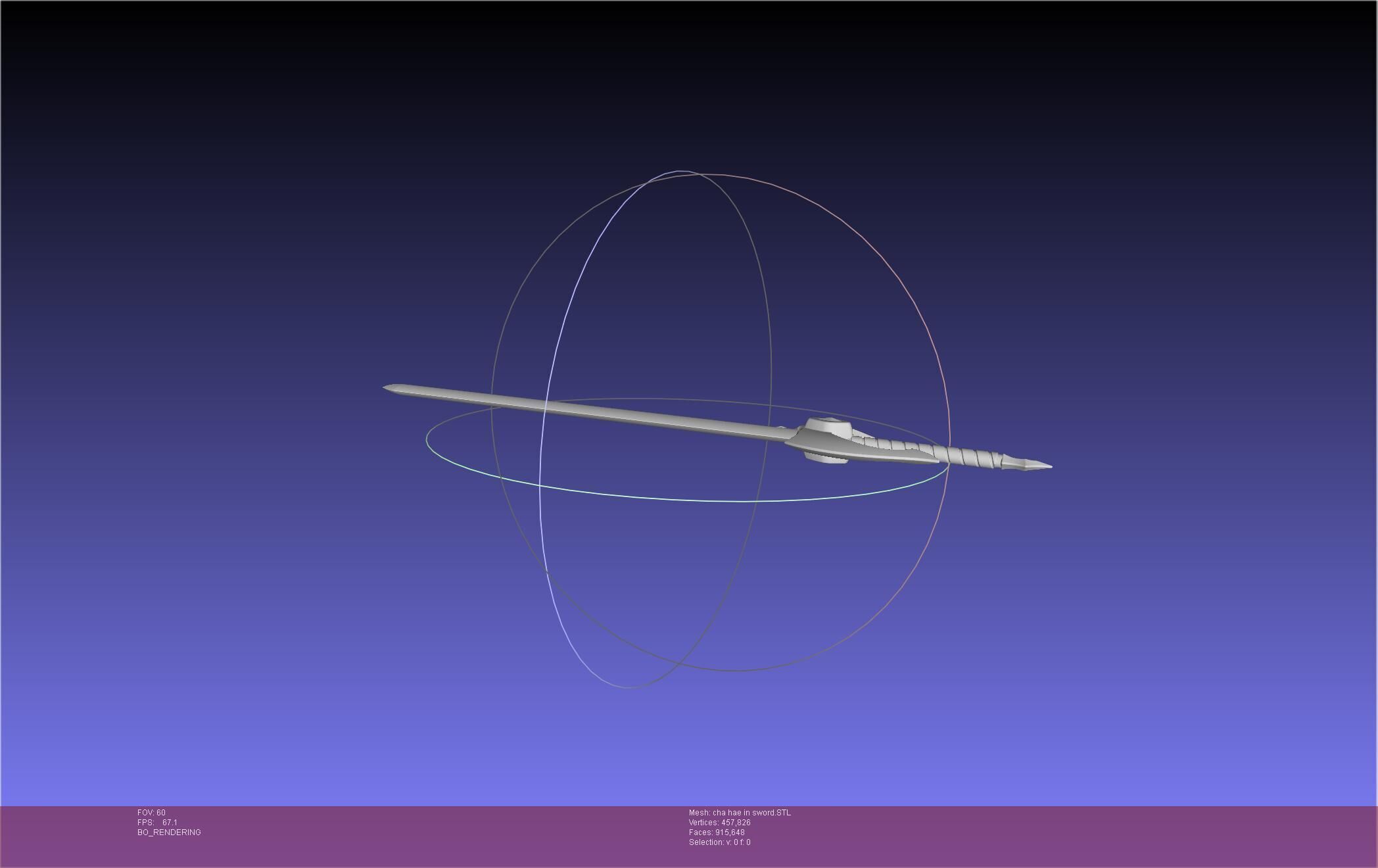 Solo Leveling Cha Hae-In Sword Anime Version 3D print model_21