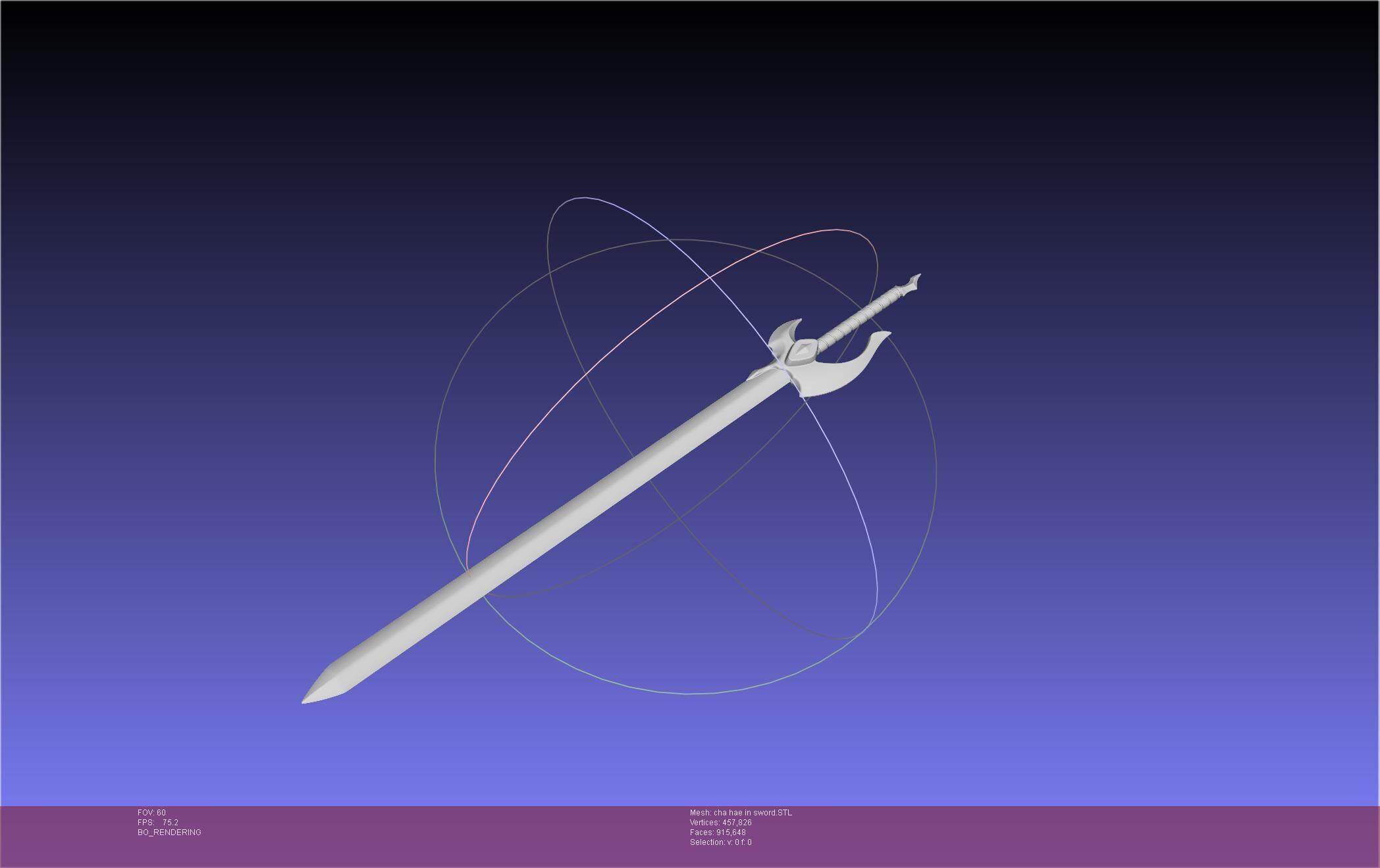 Solo Leveling Cha Hae-In Sword Anime Version 3D print model_7